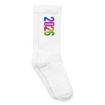 School Child 2026 - School Enrollment - First Grade - Kids Tennis Socks - white - Right