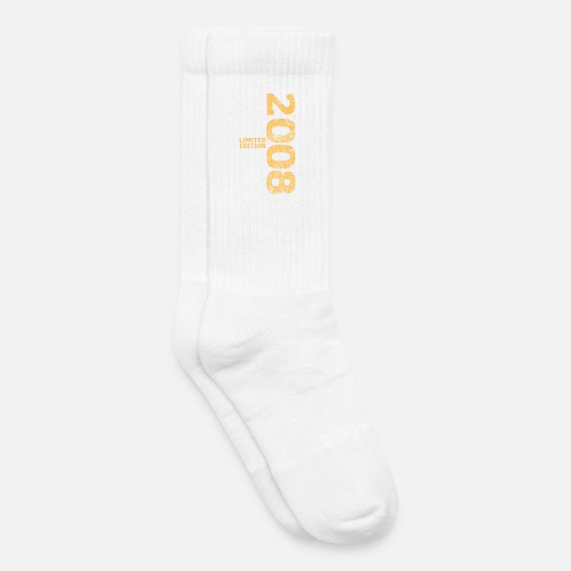 Limited Edition 2008 18. Geburtstag Geschenk - Kinder Tennissocken - Weiß