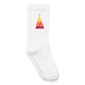 Christmas Tree - Weihnachtsbaum - Weihnachten - Kinder Tennissocken - Weiß - Rechts
