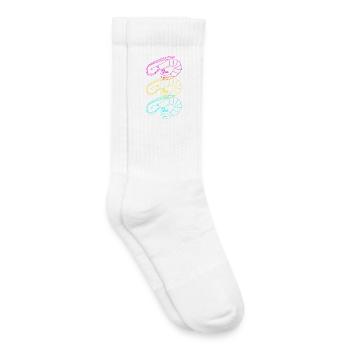 Shrimp, crawfish, seafood, crab - Kids Tennis Socks - white - Right