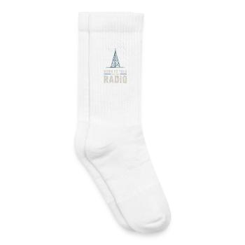 Born To Talk On The Radio Funk Presenter - Kids Tennis Socks - white - Right