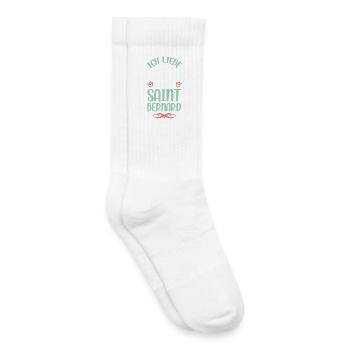 I love my Saint Bernard - Kids Tennis Socks - white - Right