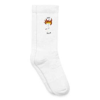Juste relax, mec - ironique - Chaussettes de tennis bio enfant - blanc - Droite
