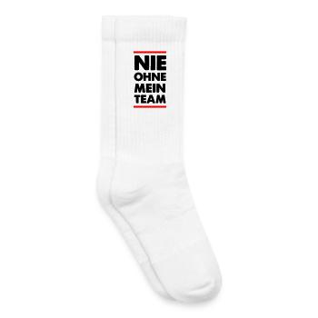 Never without a team - Kids Tennis Socks - white - Right