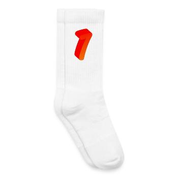 1 zahlenmotiv Gradient - Kinder Tennissocken - Weiß - Rechts
