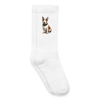 Pitbull Terrier Illustration - Kinder Tennissocken - Weiß - Rechts
