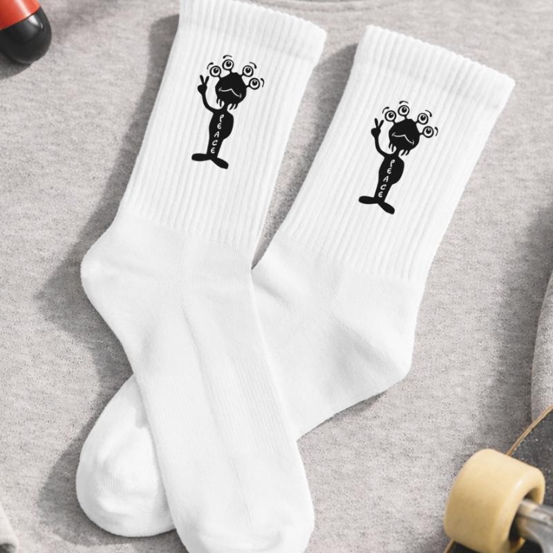 Peace Alien - Black Chaussettes de tennis bio enfant