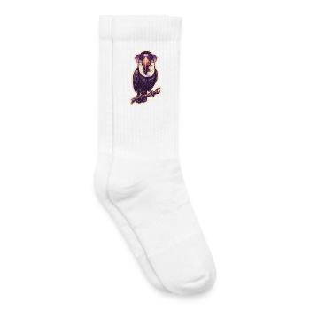 Crazy Toucan with Sunglasses - Kids Tennis Socks - white - Right