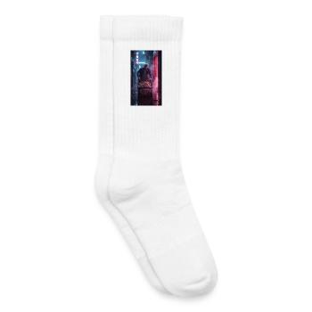 Neon Alley Rebell mit Flaschenkorb - Kinder Tennissocken - Weiß - Rechts