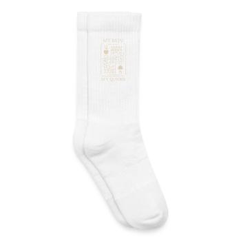 Mère, Reine, Carte de poker - Chaussettes de tennis bio enfant - blanc - Droite