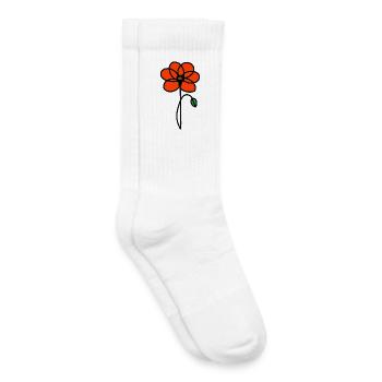Minimalist Poppy - Kids Tennis Socks - white - Right