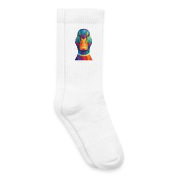 Bunte geometrische Entenkopf-Pop Art - Kinder Tennissocken - Weiß - Rechts