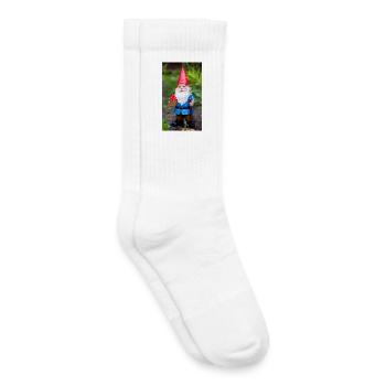 Nain de jardin avec panier - Chaussettes de tennis bio enfant - blanc - Droite