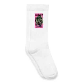 Confrontation primordiale avec un pitbull - Chaussettes de tennis bio enfant - blanc - Droite