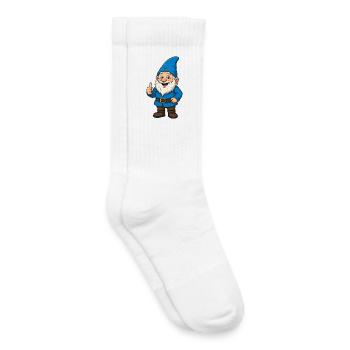 Blue garden gnome thumbs up - Kids Tennis Socks - white - Right
