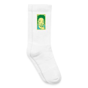 Black female portrait #7 - Kinder Tennissocken - Weiß - Rechts