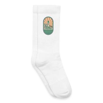 Straubing Vintage Stadtturm Badge - Kinder Tennissocken - Weiß - Rechts