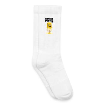 Schmelzendes Zitronen-Eis am Stiel - Kinder Tennissocken - Weiß - Rechts