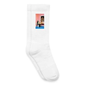 Extraterrestre Chill Surréaliste - Chaussettes de tennis bio enfant - blanc - Droite