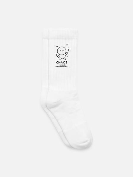 Chaosi – Mentally Somewhere Else | Funny Mood - Kinder Tennissocken - Weiß