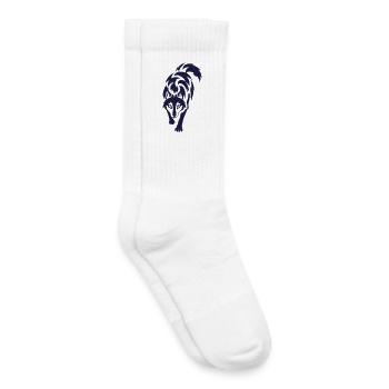 Nachtwolf Silhouette Print - Kinder Tennissocken - Weiß - Rechts