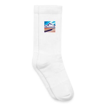 Geometrische Berge in Island - Kinder Tennissocken - Weiß - Rechts