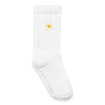 Cadeau de vacances d’été au soleil - Chaussettes de tennis bio enfant - blanc - Droite
