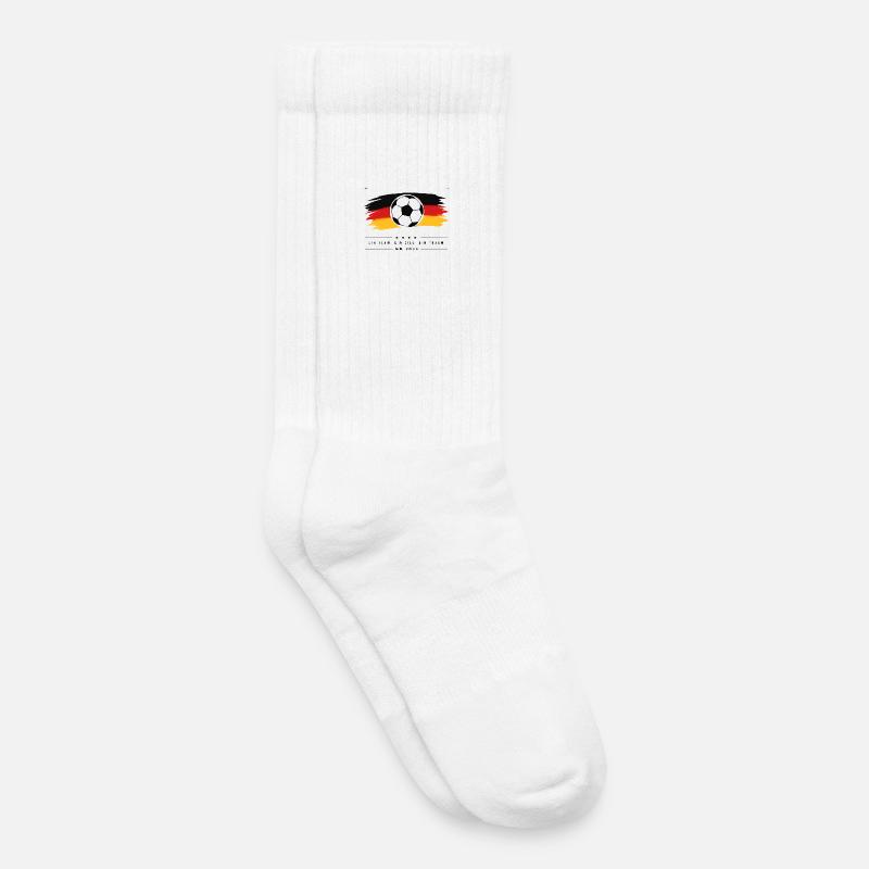 Deutsche Flaggenfußball-Kunst - Kinder Tennissocken - Weiß