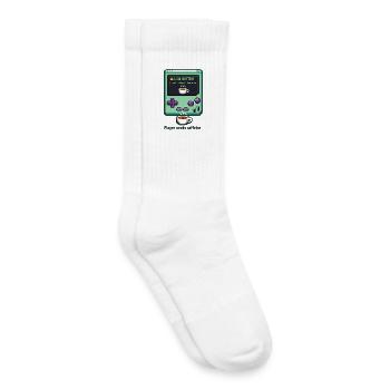 Niedriger Akku Insert Kaffee – Funny Gamer Y2K-Shirt - Kinder Tennissocken - Weiß - Rechts