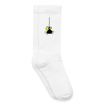 Grumpy Spider Two-Color Design - Kids Tennis Socks - white - Right