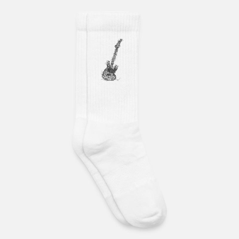 Lower Scribble - Kids Tennis Socks - white