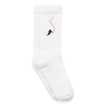 Ski !! - Kinder Tennissocken - Weiß - Rechts