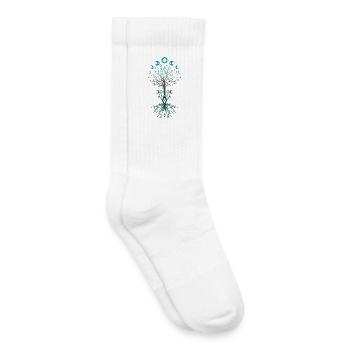 Yggdrasil Moontree Arbre de vie nordique - Chaussettes de tennis bio enfant - blanc - Droite