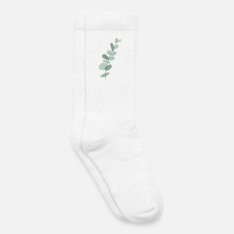 Eucalyptus - Chaussettes de tennis bio enfant - blanc