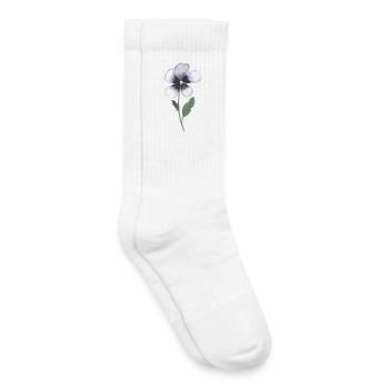 Pansy Violet - Chaussettes de tennis bio enfant - blanc - Droite
