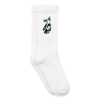 MATAU - Noir (Hameçon polynésien) - Chaussettes de tennis bio enfant - blanc - Droite