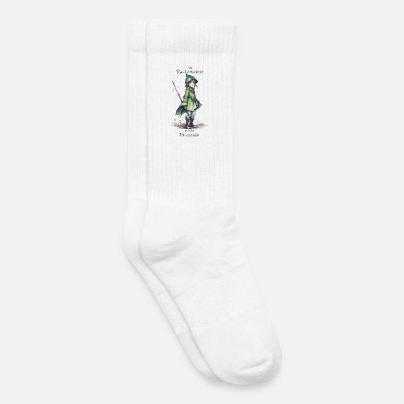 Räubertochter - Kinder Tennissocken - Weiß