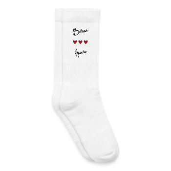 BONNE ANNEE. SAINT SYLVESTRE. NOUVELLE ANNÉE - Chaussettes de tennis bio enfant - blanc - Droite