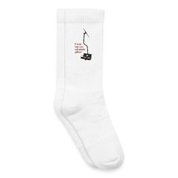 Doppelsessellift „Komm lass uns schaukeln gehen!“ - Kinder Tennissocken - Weiß - Rechts