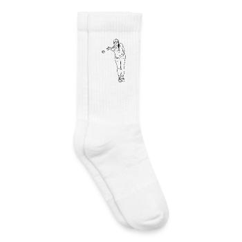 Petanque Spielerin Rechtshänderin - Kinder Tennissocken - Weiß - Rechts