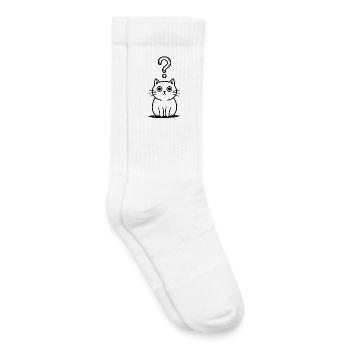 Verwirrte Katze - Lustige Katze T-Shirt - Kinder Tennissocken - Weiß - Rechts