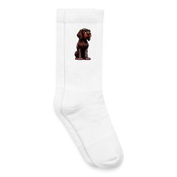 German Wirehaired German Wirehaired Owner - Kids Tennis Socks - white - Right