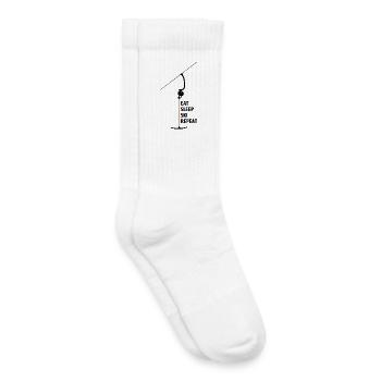 Ankerlift | Eat Sleep Lift Repeat | Skiing - Kids Tennis Socks - white - Right