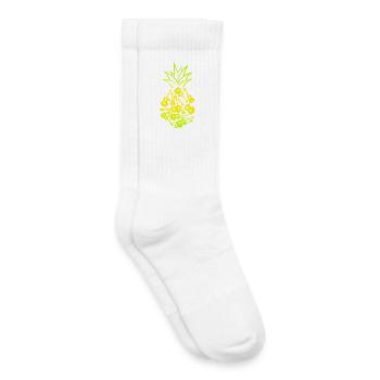Hawaiian Ukulele Uke Pineapple - Kids Tennis Socks - white - Right