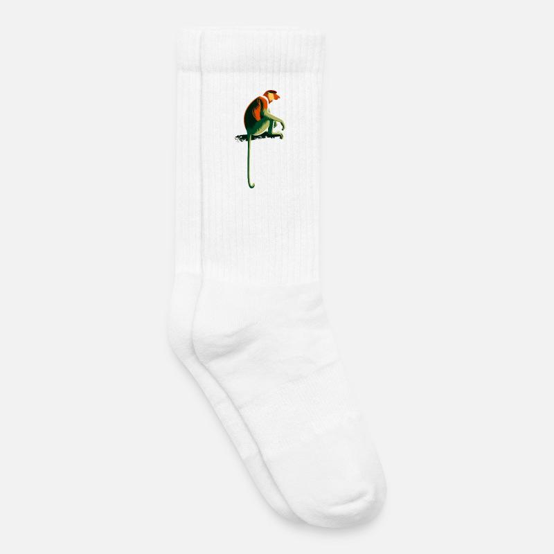 Proboscis monkey - Kids Tennis Socks - white