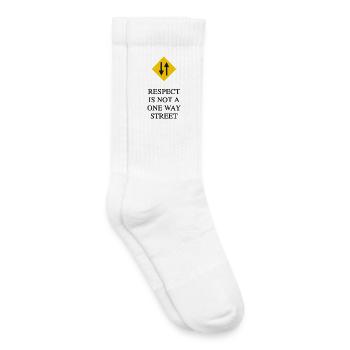 LE RESPECT N’EST PAS À SENS UNIQUE - Chaussettes de tennis bio enfant - blanc - Droite