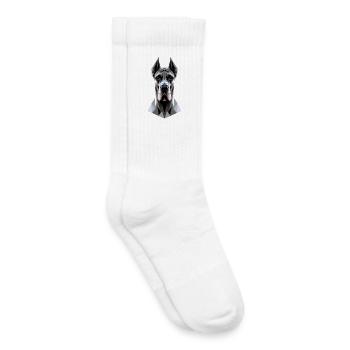 Dogue Allemand Hatz Mâle Saupacker Dogue Allemand - Chaussettes de tennis bio enfant - blanc - Droite