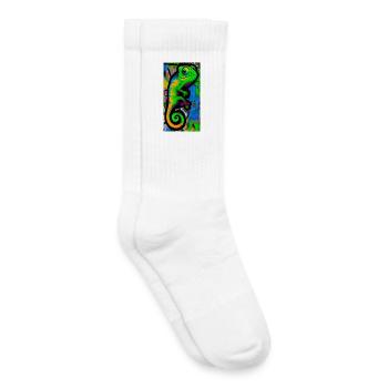 caméléon - Chaussettes de tennis bio enfant - blanc - Droite