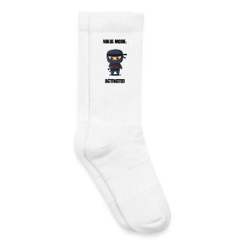 Chemise activée par la mode ninja – Diction ninja drôle - Chaussettes de tennis bio enfant - blanc - Droite
