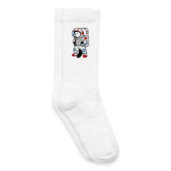 Biber im Raumanzug - Kinder Tennissocken - Weiß - Rechts
